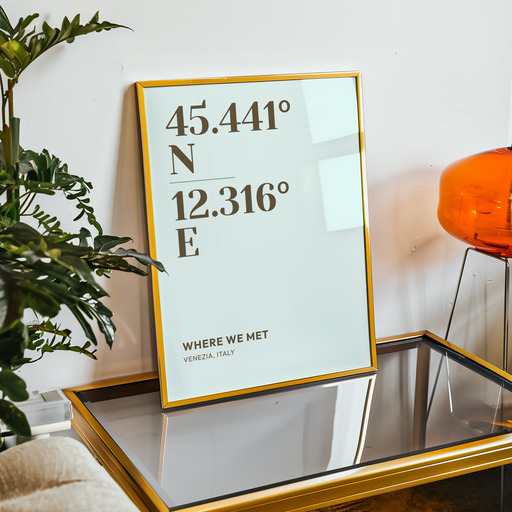 Where We Met Poster - Classic Coordinates 11