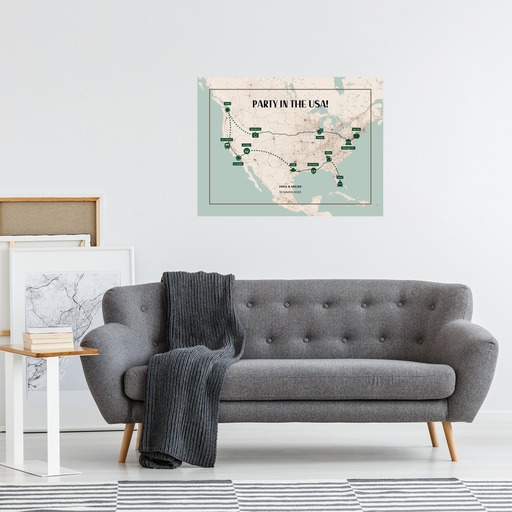 Our USA Trip Poster - Multimodal Route Map 10