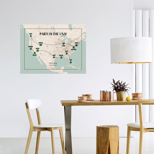 Our USA Trip Poster - Multimodal Route Map 11