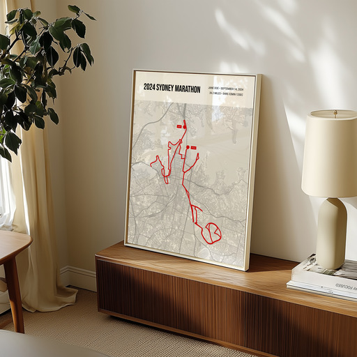 2024 Sydney Marathon Poster - Route Map 10