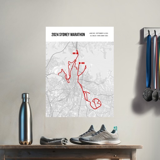 2024 Sydney Marathon Poster - Route Map 8