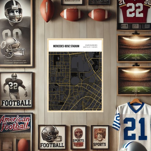 Atlanta Falcons Stadium Poster - Street Map 10
