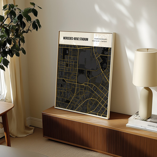 Atlanta Falcons Stadium Poster - Street Map 11