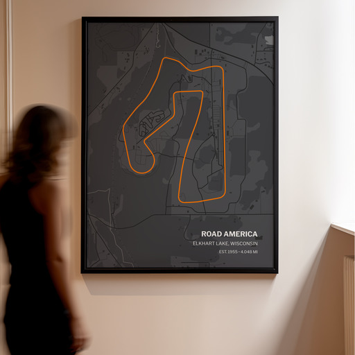 Road America Poster - Track Map 10