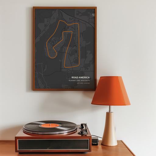 Road America Poster - Track Map 9