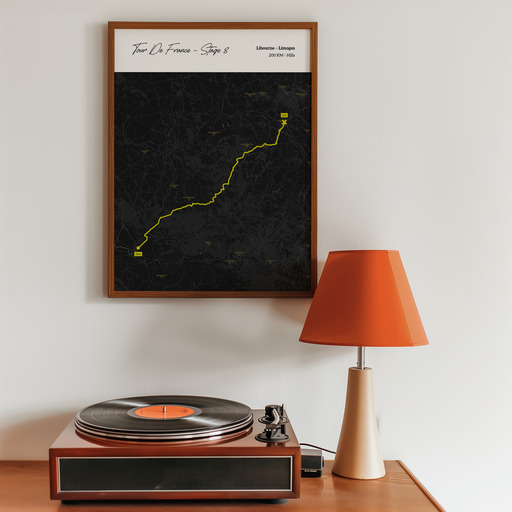 2023 Tour de France Stage 8 Poster - Route Map 10