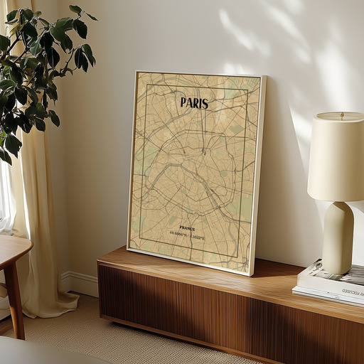 Paris in Vintage Poster - Street Map 9