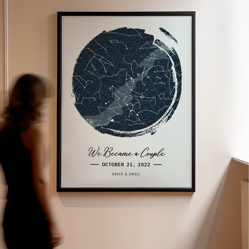 When We Became a Couple Poster - Celestial Map 10