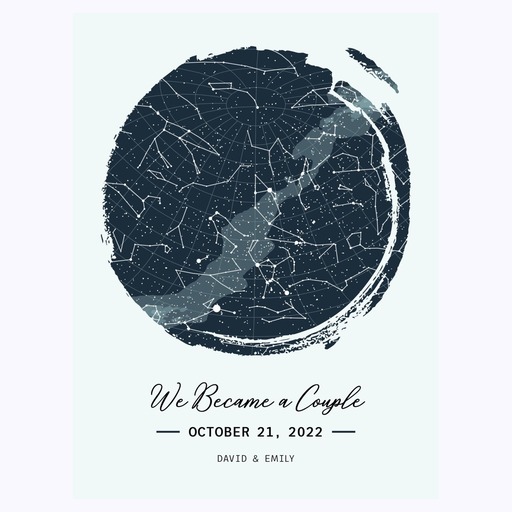 When We Became a Couple Poster - Celestial Map 6