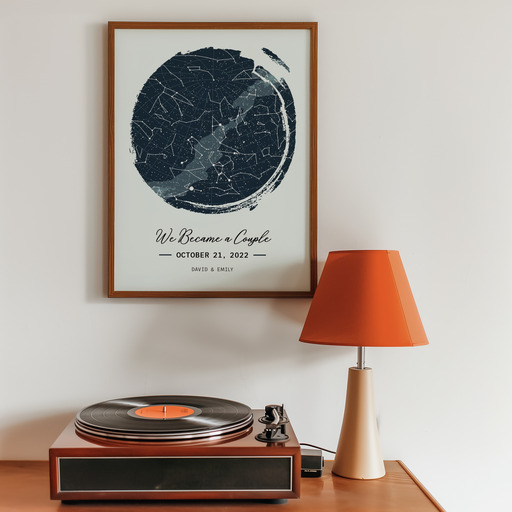 When We Became a Couple Poster - Celestial Map 9
