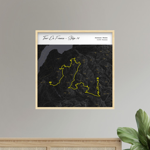2023 Tour de France Stage 14 Poster - Route Map 9