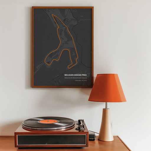 Belgian Grand Prix Poster - Track Map 10