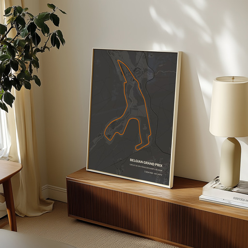 Belgian Grand Prix Poster - Track Map 9