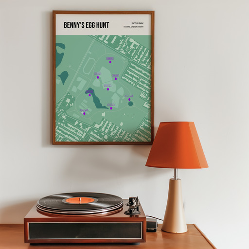 Easter Egg Hunt Poster - Street Map 9