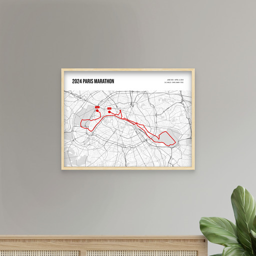 2024 Paris Marathon Poster - Route Map 10