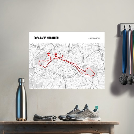 2024 Paris Marathon Poster - Route Map 8