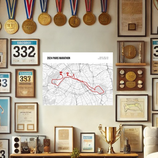 2024 Paris Marathon Poster - Route Map 9