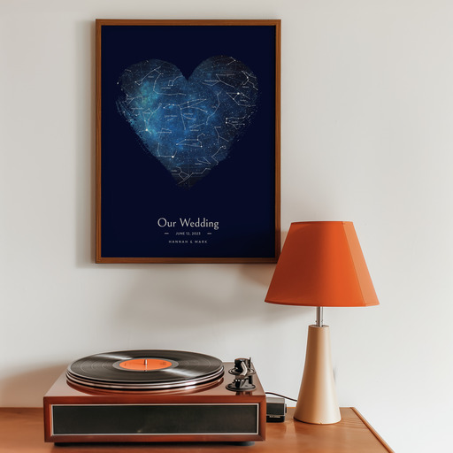 Our Wedding Poster - Starry Celestial Map 10