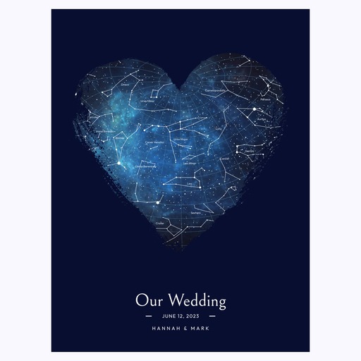 Our Wedding Poster - Starry Celestial Map 6