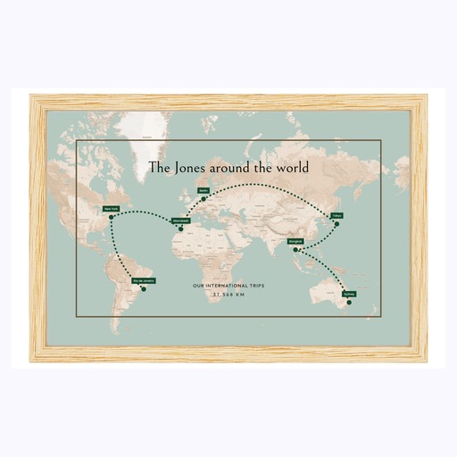 COPY of Our International Trip Poster - Route Map 6