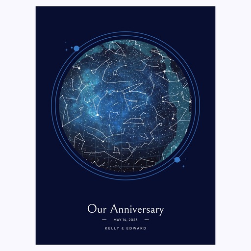Our Anniversary Poster - Starry Celestial Map 6