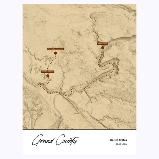 Our Trip to Arches National Park Poster - Topo Map 6