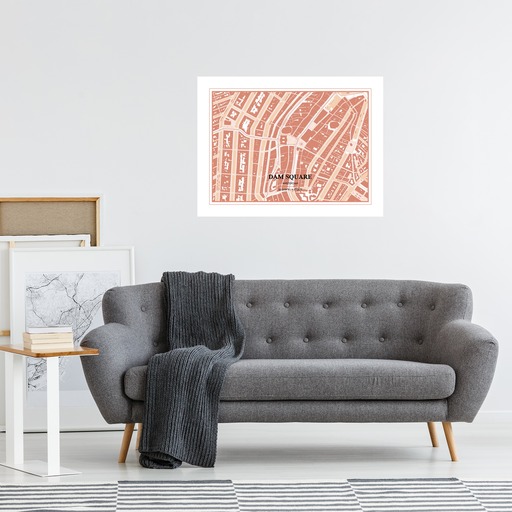 Dam Square Poster - Street Map 10