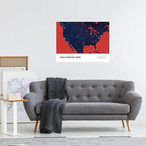 Our North America Locations Map Poster - Street Map 9