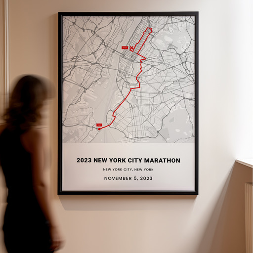 2023 New York City Marathon Poster - Route Map 9
