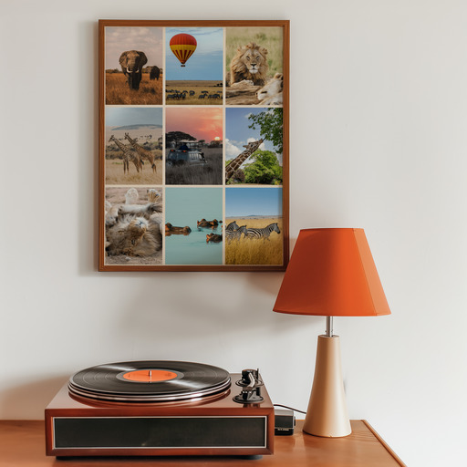 African Safari Poster - Photo Collage Print 10
