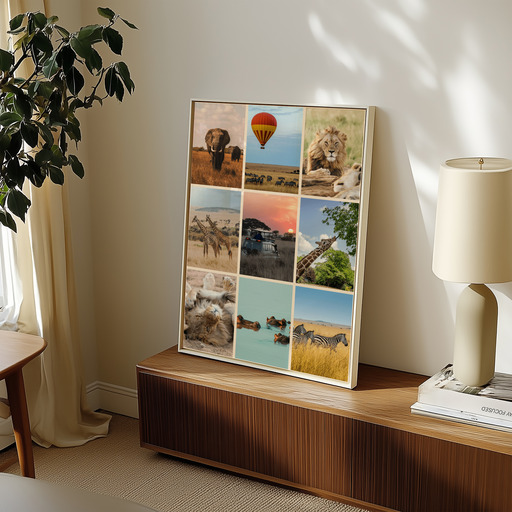 African Safari Poster - Photo Collage Print 9