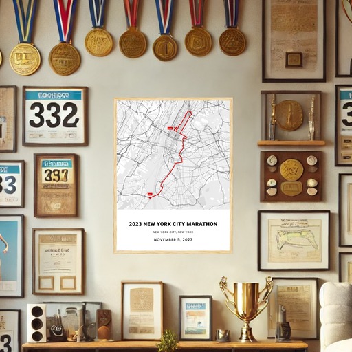 2023 New York City Marathon Poster - Route Map 8