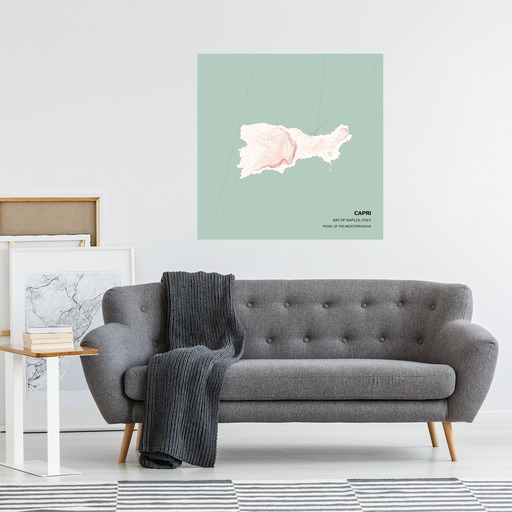 Island of Capri Poster - Street Map 10