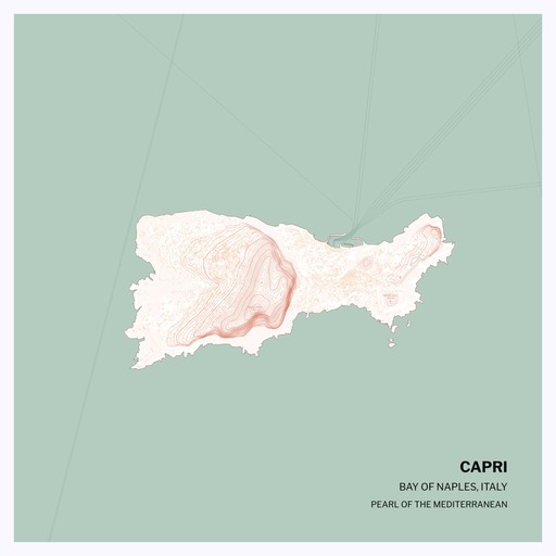 Island of Capri Poster - Street Map 6