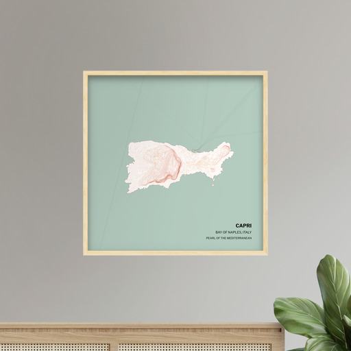 Island of Capri Poster - Street Map 7