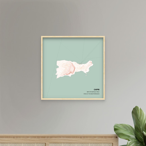 Island of Capri Poster - Street Map 8