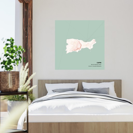 Island of Capri Poster - Street Map 9