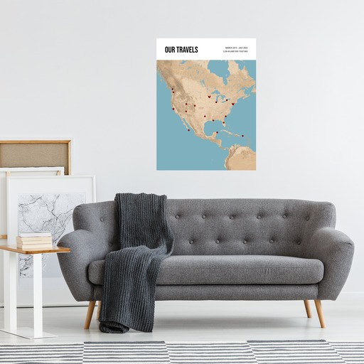 The Places We Have Been Together Poster - Terrain Map 10