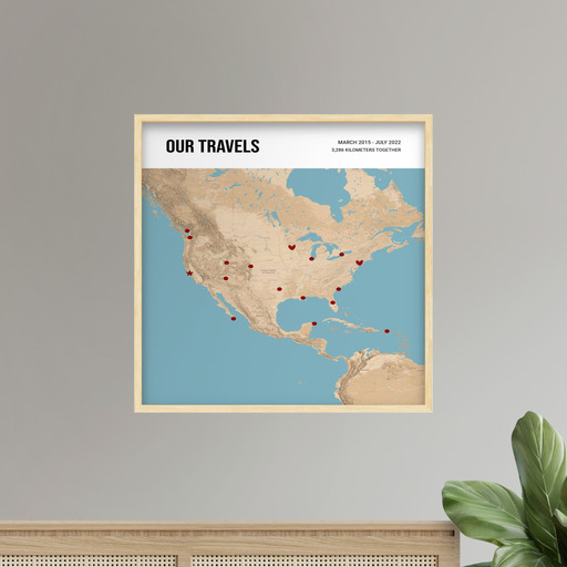 The Places We Have Been Together Poster - Terrain Map 7