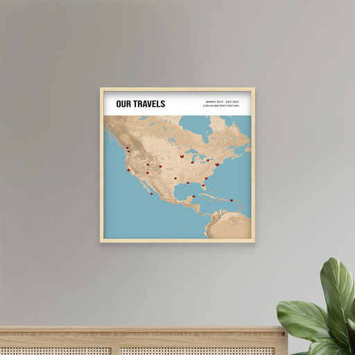 The Places We Have Been Together Poster - Terrain Map 8