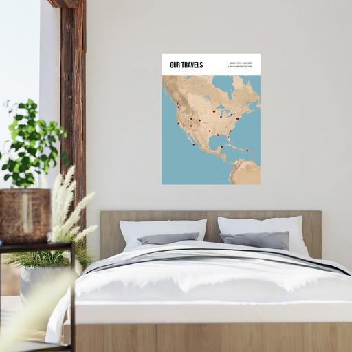 The Places We Have Been Together Poster - Terrain Map 9
