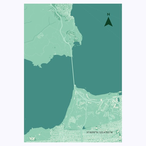 Golden Gate Bridge Poster - Street Map 6