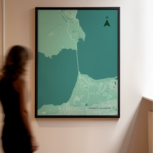 Golden Gate Bridge Poster - Street Map 9