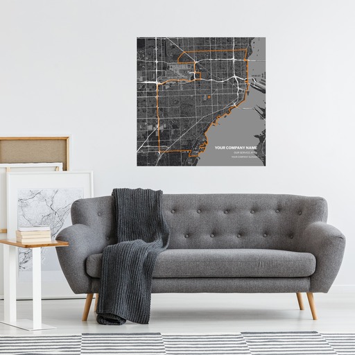 Our Service Area Map Poster - Street Map 10