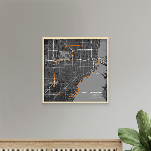 Our Service Area Map Poster - Street Map 8