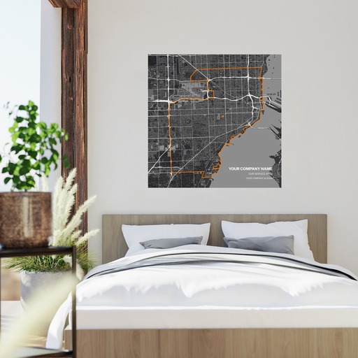 Our Service Area Map Poster - Street Map 9