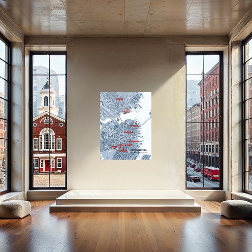 Boston Freedom Trail Map Poster - Route Map 7