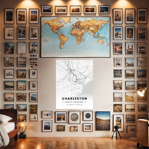 Charleston in Light Poster - Street Map 7
