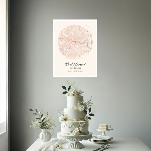 Where We Got Engaged Poster - Street Map 8