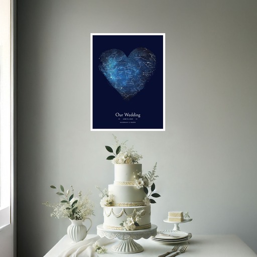 Our Wedding Poster - Starry Celestial Map 8